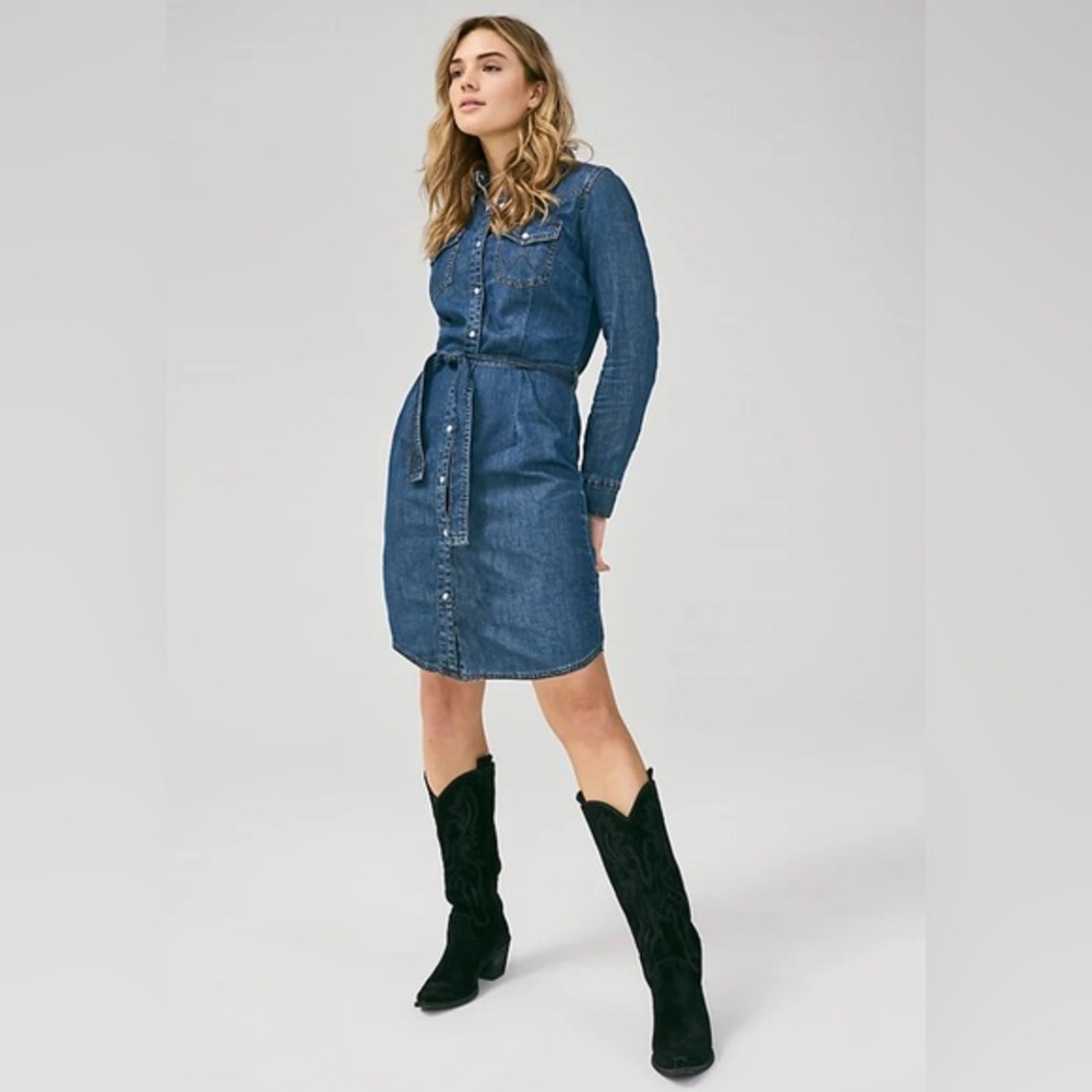 Eddie Bauer Vintage Denim Shirt Dress